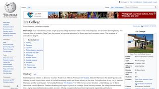 
                            5. Eta College - Wikipedia