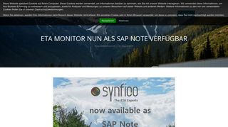 
                            8. ETA Monitor nun als SAP Note verfügbar – Synfioo