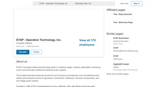 
                            11. ETAP - Operation Technology, Inc. | LinkedIn