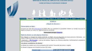 
                            6. Etape 1 Dépôt du Dossier - CNAC