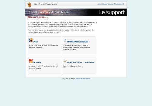 
                            9. Etat de Genève - Administration fiscale - Support des logiciels