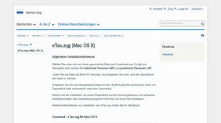 
                            3. eTax.zug (Mac OS X) — Kanton Zug