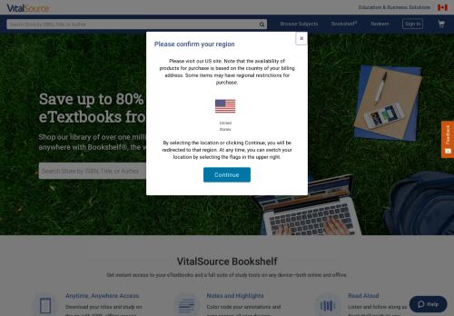 
                            8. eTextbooks | Rent or Buy Online Textbooks | VitalSource Canada