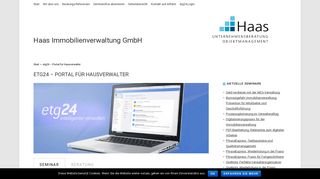 
                            6. etg24 – Portal für Hausverwalter – Haas Immobilienverwaltung GmbH