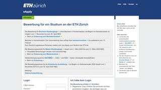 
                            11. ETH Zürich - eApply