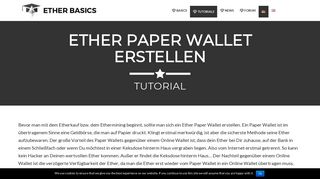 
                            12. Ether Paper Wallet Tutorial - Schritt für Schritt Anleitung