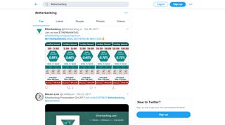 
                            10. #etherbanking hashtag on Twitter
