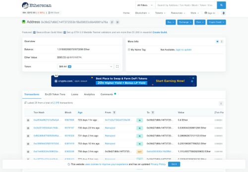 
                            10. Ethereum Accounts, Addresses and Contracts - Etherscan
