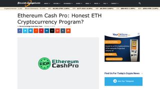 
                            8. Ethereum Cash Pro Review: Honest ETH Cryptocurrency Program?