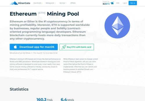 
                            7. Ethereum (ETH) Mining Pool — MinerGate