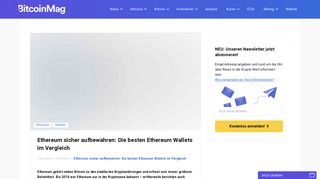 
                            10. Ethereum Wallet Test: Die besten Ethereum Wallets im Vergleich ...