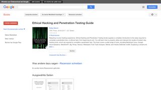 
                            8. Ethical Hacking and Penetration Testing Guide