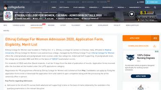 
                            5. Ethiraj College for Women, Chennai - Admissions 2019-2020