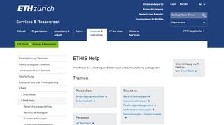 
                            9. ETHIS Help – Services & Ressourcen | ETH Zürich