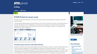 
                            13. ETHIS Portal im neuen Look – ID-Blog - ETH Weblog Service