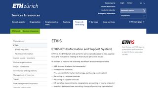 
                            3. ETHIS – Services & resources | ETH Zurich