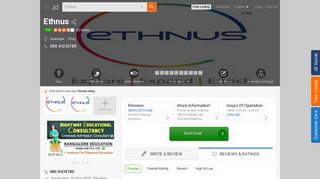 
                            9. Ethnus, Jayanagar - Education Consultants in Bangalore - Justdial