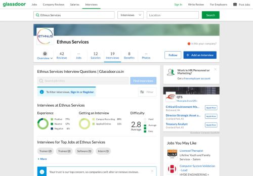 
                            5. Ethnus Services Interview Questions | Glassdoor.co.in
