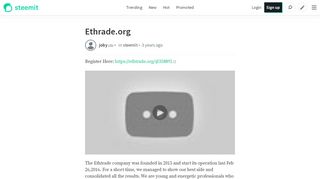 
                            5. Ethrade.org — Steemit