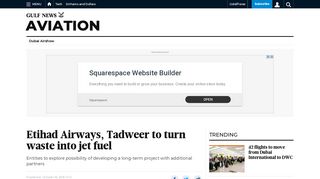 
                            5. Etihad Airways, Tadweer to turn waste into jet fuel - Gulf News