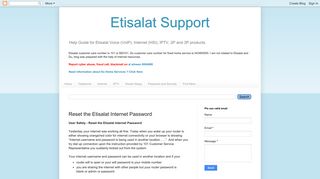 
                            10. Etisalat Support: Reset the Etisalat Internet Password