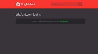 
                            5. etis.ford.com passwords - BugMeNot