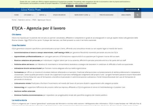 
                            12. ETJCA – Agenzia per il lavoro - Aziende in vetrina - Confindustria ...