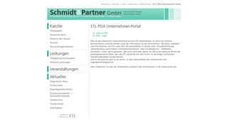 
                            6. ETL PISA Unternehmer-Portal - Schmidt & Partner ...