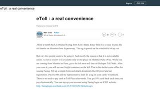 
                            12. eToll : a real convenience - LinkedIn