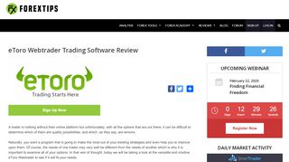 
                            13. eToro Webtrader Forex Trading Software Review 2017 | ForexTips