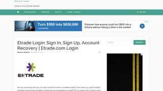 
                            8. Etrade Login: Sign In, Sign Up, Account Recovery | Etrade.com Login ...