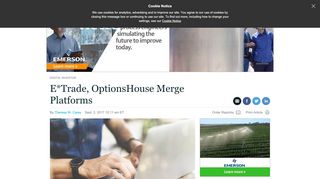 
                            13. E*Trade, OptionsHouse Merge Platforms - Barron's