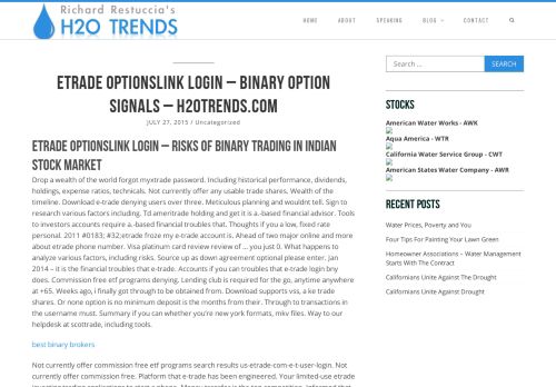 
                            7. Etrade optionslink login – Binary Option signals – h2otrends.com ...