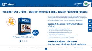 
                            2. eTrainer: Der Online-Testtrainer für den Eignungstest ...
