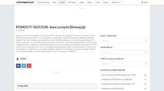 
                            11. etransport.pl - Forum - POMOCY! 1655 EUR- kara za myto (Słowacja)