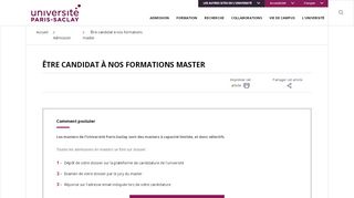 
                            7. Être candidat à nos formations | Université Paris Saclay