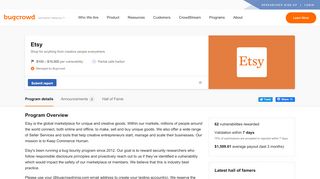 
                            13. Etsy's bug bounty program | Bugcrowd