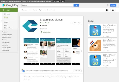 
                            4. Etutore para alunos – Apps no Google Play