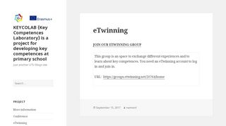 
                            4. eTwinning | KEYCOLAB (Key Competences Laboratory) is a project ...