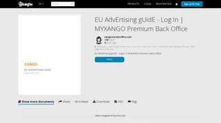 
                            7. EU AdvErtising gUidE - Log In | MYXANGO Premium Back Office