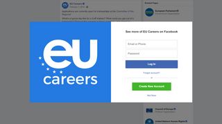 
                            7. EU Careers - Applications are currently open for... | Facebook