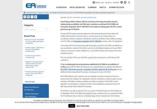 
                            10. EU ETS Verification Accreditation: EA's mission successfully ...