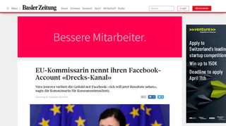 
                            10. EU-Kommissarin nennt ihren Facebook-Account «Drecks-Kanal ...