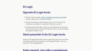 
                            13. EU Login / Praktisk informasjon / Erasmus+håndbok for Erasmus+ ...