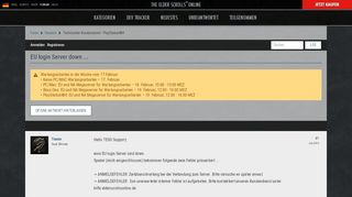
                            5. EU login Server down ... — Elder Scrolls Online