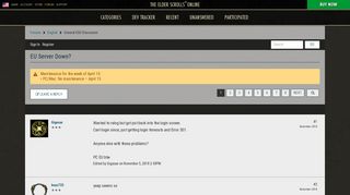 
                            10. EU Server Down? — Elder Scrolls Online