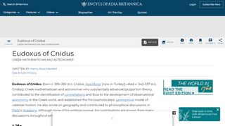 
                            5. Eudoxus of Cnidus | Greek mathematician and astronomer | Britannica ...