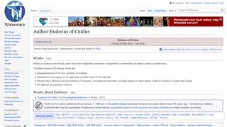 
                            11. Eudoxus of Cnidus - Wikisource, the free online library