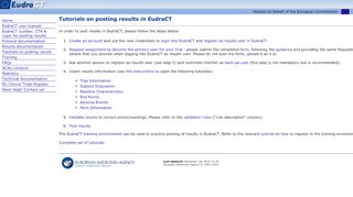 
                            7. EudraCT Secure website Multi-media Tutorials