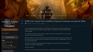 
                            6. EUNE Can't log in! We're unable to log you in because ... - EUW boards
